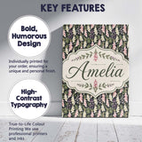 Personalised Name Soft Cream and Pink Custom Modern Room Accent Creative Decorator Style Canvas Wall Art Print Decor Picture Ready to Hang