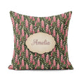 Custom Name Pink Foxglove Flowers Wild Meadow Botanical Seamless Square Filled Cushion Throw Pillow Sofa Bed Home Decor Zip Washable UK Made