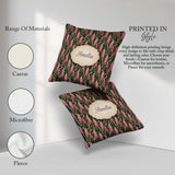 Custom Name Pink Foxglove Flowers Wild Meadow Botanical Seamless Square Filled Cushion Throw Pillow Sofa Bed Home Decor Zip Washable UK Made