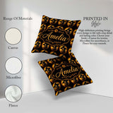 Custom Name Halloween Witch with Moon Magical Dark Seamless Name Square Filled Cushion Throw Pillow Sofa Bed Home Decor Zip Washable UK Made