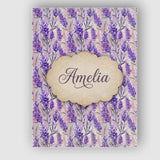 Personalised Name Soft Lavender Floral Custom  Modern Room Accent Elegant Feature Canvas Wall Art Print Decor Picture Ready to Hang