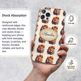 Watercolor Lion Portrait Artistic Splash Seamless Custom Name Protective Phone Case Mobile Cover Durable Everyday Smartphone Shock Resistant
