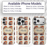Watercolor Lion Portrait Artistic Splash Seamless Custom Name Protective Phone Case Mobile Cover Durable Everyday Smartphone Shock Resistant