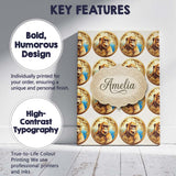 Personalised Name Golden Monkey Portrait Custom  Unique Gift Idea Elegant Feature Canvas Wall Art Print Decor Picture Ready to Hang
