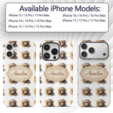 Watercolor Baby Monkey Cute Animal Printed Design Custom Name Protective Phone Case Mobile Cover Durable Everyday Smartphone Shock Resistant