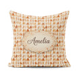 Custom Name Warm Terracotta Watercolor Diamond Seamless Abstract Square Filled Cushion Throw Pillow Sofa Bed Home Decor Zip Washable UK Made