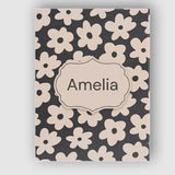 Personalised Name Minimal Beige Flower Custom  Modern Room Accent Elegant Feature Canvas Wall Art Print Decor Picture Ready to Hang