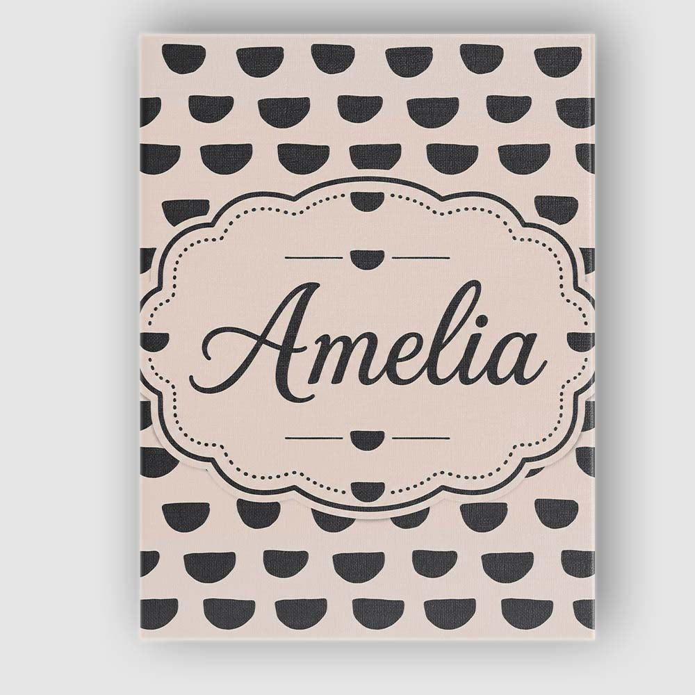 Personalised Name Minimal Abstract Half Custom  Modern Room Accent Elegant Feature Canvas Wall Art Print Decor Picture Ready to Hang