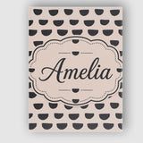 Personalised Name Minimal Abstract Half Custom  Modern Room Accent Elegant Feature Canvas Wall Art Print Decor Picture Ready to Hang