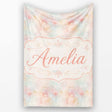 Soft Pastel Watercolor Abstract Seamless Pattern Artistic Texture  Personalised Custom Name Super Soft Fleece Blanket Bed Sofa Throw