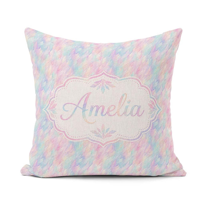 Custom Name Abstract Crackled Texture Seamless Pattern Artistic Square Filled Cushion Throw Pillow Sofa Bed Home Decor Zip Washable UK Made