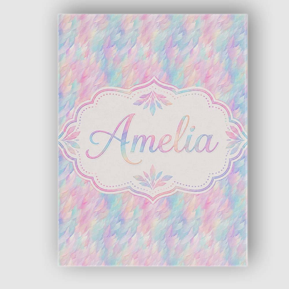 Personalised Name Abstract Crackled Marble Custom  Unique Gift Idea Elegant Feature Canvas Wall Art Print Decor Picture Ready to Hang