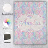 Personalised Name Abstract Crackled Marble Custom  Unique Gift Idea Elegant Feature Canvas Wall Art Print Decor Picture Ready to Hang