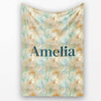 Soft Pastel Marble Splash Seamless Pattern Elegant Abstract Texture  Personalised Custom Name Super Soft Fleece Blanket Bed Sofa Throw