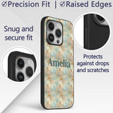 Soft Pastel Marble Splash Seamless Printed Design Custom Name Protective Phone Case Mobile Cover Durable Everyday Smartphone Shock Resistant