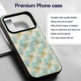 Light Aqua Marble Texture Seamless Pattern Soft Custom Name Protective Phone Case Mobile Cover Durable Everyday Smartphone Shock Resistant