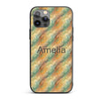 Abstract Warm Earth Tone Brush Stroke Seamless Custom Name Protective Phone Case Mobile Cover Durable Everyday Smartphone Shock Resistant