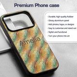Abstract Warm Earth Tone Brush Stroke Seamless Custom Name Protective Phone Case Mobile Cover Durable Everyday Smartphone Shock Resistant