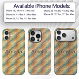 Abstract Warm Earth Tone Brush Stroke Seamless Custom Name Protective Phone Case Mobile Cover Durable Everyday Smartphone Shock Resistant