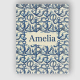 Personalised Name Nautical Anchor Rope Custom  Modern Room Accent Elegant Feature Canvas Wall Art Print Decor Picture Ready to Hang