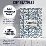 Personalised Name Nautical Anchor Rope Custom  Modern Room Accent Elegant Feature Canvas Wall Art Print Decor Picture Ready to Hang