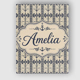 Personalised Name Nautical Anchor Stripe Custom  Unique Gift Idea Elegant Feature Canvas Wall Art Print Decor Picture Ready to Hang