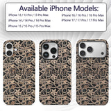 Vintage Nautical Rope Starfish Seamless Pattern Custom Name Protective Phone Case Mobile Cover Durable Everyday Smartphone Shock Resistant