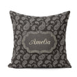 Custom Name Black White Paisley Bandana Seamless Pattern Classic Square Filled Cushion Throw Pillow Sofa Bed Home Decor Zip Washable UK Made