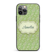 Light Green Paisley Decorative Bandana Style Custom Name Protective Phone Case Mobile Cover Durable Everyday Smartphone Shock Resistant
