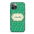 Rich Emerald Paisley Vintage Bandana Seamless Custom Name Protective Phone Case Mobile Cover Durable Everyday Smartphone Shock Resistant