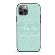 Ocean Teal Paisley Decorative Floral Seamless Custom Name Protective Phone Case Mobile Cover Durable Everyday Smartphone Shock Resistant