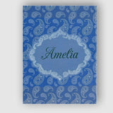 Personalised Name Elegant White Paisley Custom  Unique Gift Idea Modern Room Accent Canvas Wall Art Print Decor Picture Ready to Hang