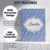 Personalised Name Soft White Paisley Floral Custom  Bespoke Interior Contemporary Canvas Wall Art Print Decor Picture Ready to Hang