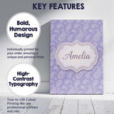 Personalised Name Classic White Paisley Custom  Modern Room Accent Elegant Feature Canvas Wall Art Print Decor Picture Ready to Hang