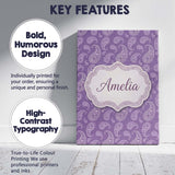 Personalised Name Ornamental White Paisley Custom  Unique Gift Idea Elegant Feature Canvas Wall Art Print Decor Picture Ready to Hang