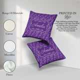 Custom Name Traditional Paisley Floral Design on Deep Background Square Filled Cushion Throw Pillow Sofa Bed Home Decor Zip Washable UK Made