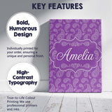 Personalised Name Classic White Paisley Custom  Modern Room Accent Elegant Feature Canvas Wall Art Print Decor Picture Ready to Hang
