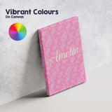 Personalised Name Soft White Paisley Floral Custom  Bespoke Interior Contemporary Canvas Wall Art Print Decor Picture Ready to Hang
