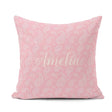 Custom Name Ornate White Motif on Soft Peach Background Seamless Square Filled Cushion Throw Pillow Sofa Bed Home Decor Zip Washable UK Made