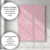Personalised Name Ornate White Paisley Custom  Modern Room Accent Elegant Feature Canvas Wall Art Print Decor Picture Ready to Hang