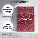 Personalised Name Elegant White Paisley Custom  Unique Gift Idea Modern Room Accent Canvas Wall Art Print Decor Picture Ready to Hang
