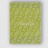 Personalised Name Elegant White Paisley Custom  Unique Gift Idea Modern Room Accent Canvas Wall Art Print Decor Picture Ready to Hang