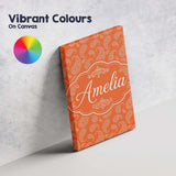 Personalised Name Elegant White Paisley Custom  Unique Gift Idea Modern Room Accent Canvas Wall Art Print Decor Picture Ready to Hang