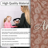 Elegant White Paisley Pattern Rich Coffee Brown Gradient Background  Personalised Custom Name Super Soft Fleece Blanket Bed Sofa Throw
