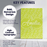 Personalised Name Elegant White Paisley Custom  Unique Gift Idea Modern Room Accent Canvas Wall Art Print Decor Picture Ready to Hang