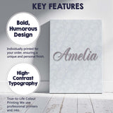 Personalised Name Elegant White Paisley Custom  Unique Gift Idea Modern Room Accent Canvas Wall Art Print Decor Picture Ready to Hang