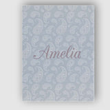 Personalised Name Elegant White Paisley Custom  Unique Gift Idea Modern Room Accent Canvas Wall Art Print Decor Picture Ready to Hang