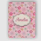 Personalised Name Cute Hand Drawn Floral Custom  Unique Gift Idea Elegant Feature Canvas Wall Art Print Decor Picture Ready to Hang