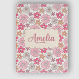 Personalised Name Cute Hand Drawn Floral Custom  Unique Gift Idea Elegant Feature Canvas Wall Art Print Decor Picture Ready to Hang