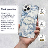 Vintage Toile Scenic Countryside Trees Village Custom Name Protective Phone Case Mobile Cover Durable Everyday Smartphone Shock Resistant